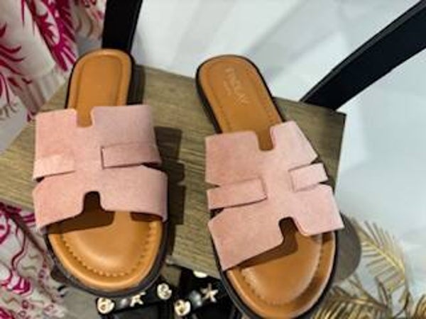 Sandales rose pale