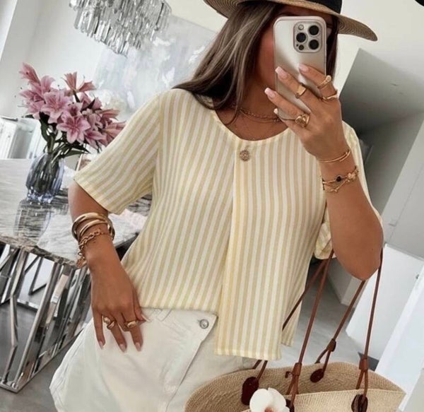 Top Albane jaune clair