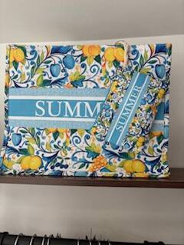 Sac summer bleu citron