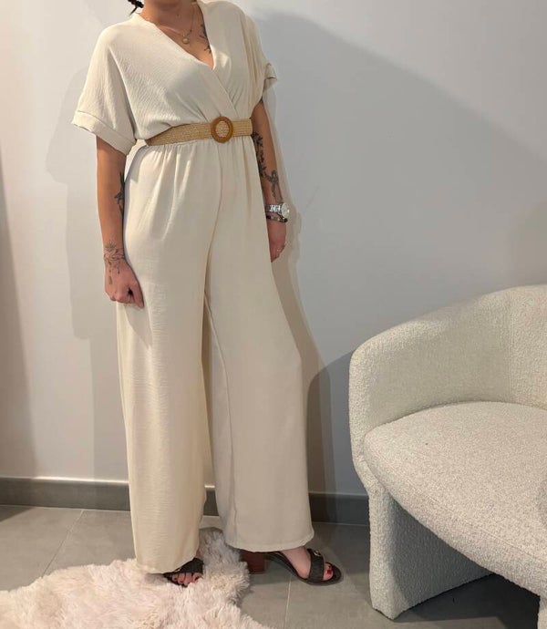 Combinaison fluide beige creme