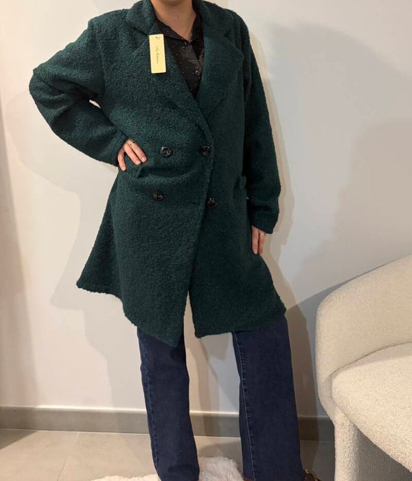 Manteau camélia vert
