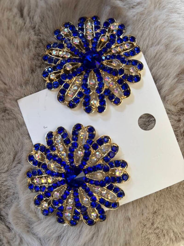 Boucle d’oreille bleu