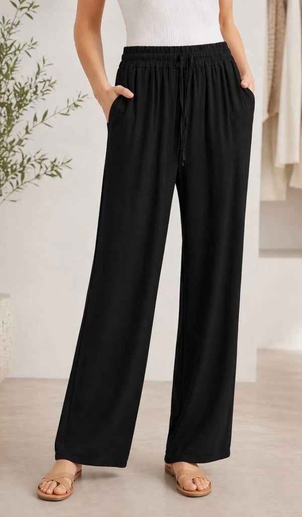 Pantalon large fluide Noir