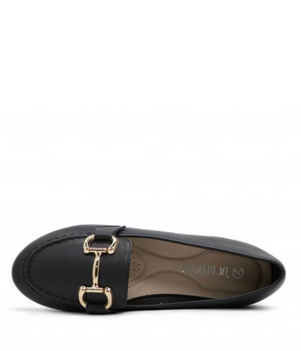 Mocassin bas talon Noir