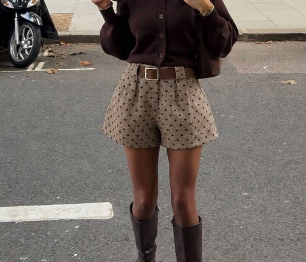 Short Simon taille haute avec ceinture