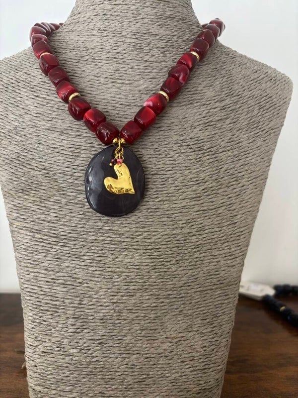 Collier coimbra rouge