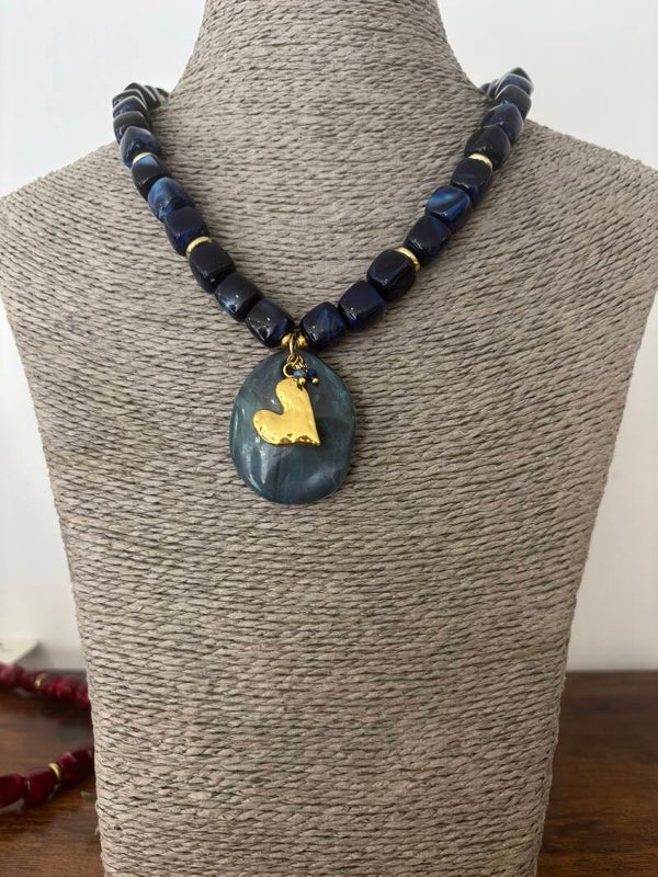 Collier coimbra bleu