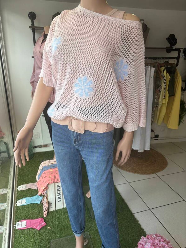 Pull maille Celio rose
