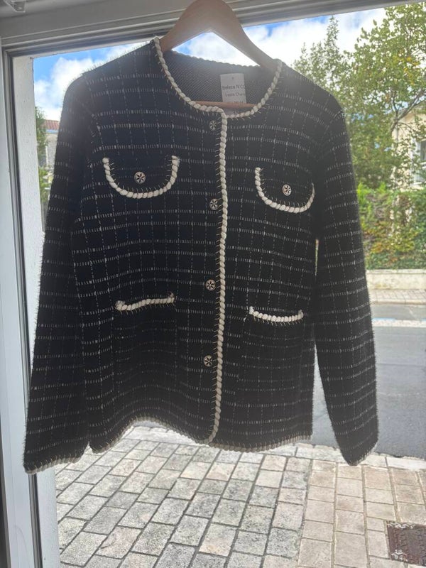 Veste imitation Chanel Noir