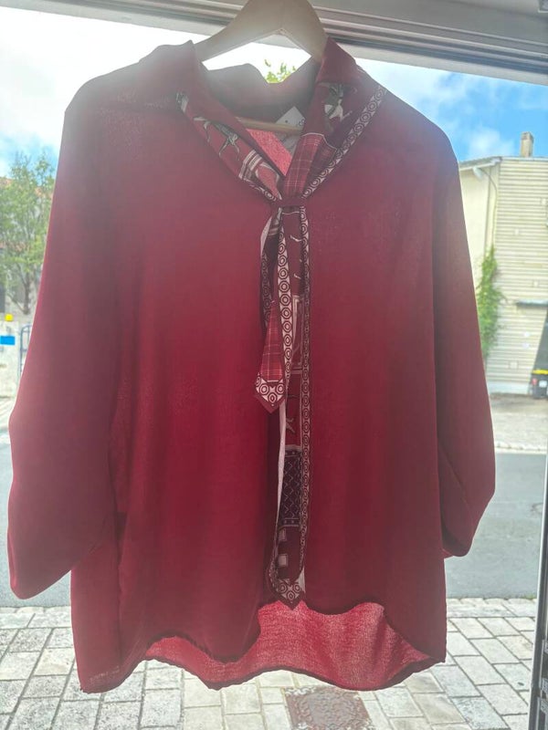 Chemise foulard rouge