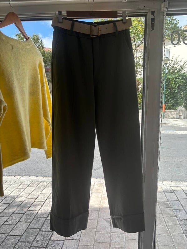 Pantalon Nazare jambe large kaki