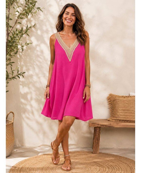 Robe courte Emily fushia