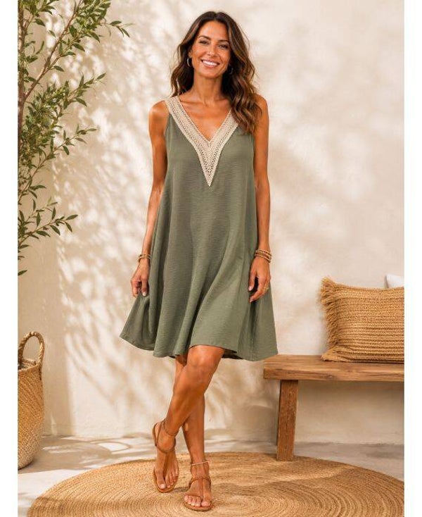 Robe courte Emily Taupe