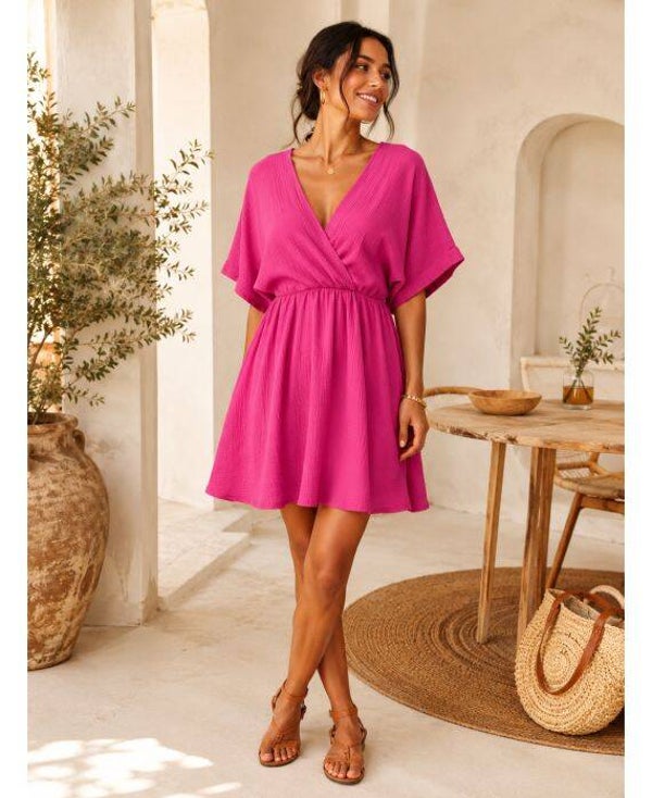 Robe courte Malia fushia