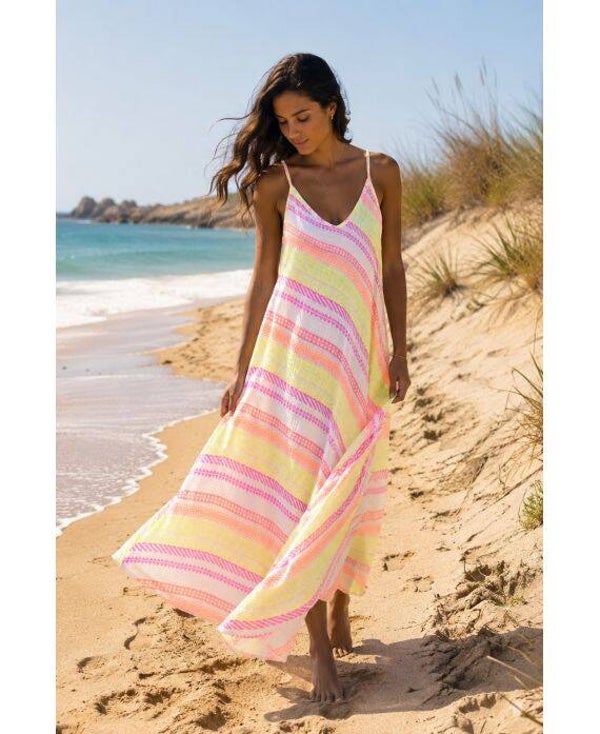 Robe longue santorin blanche