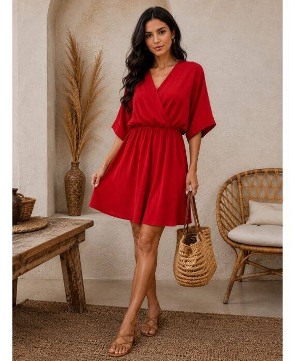 robe courte Solene Rouge