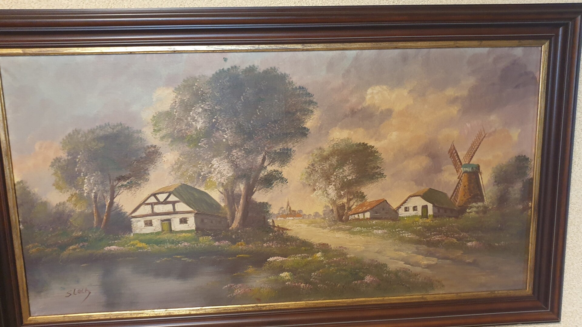 Olieverf schilderij  H. Slock 1