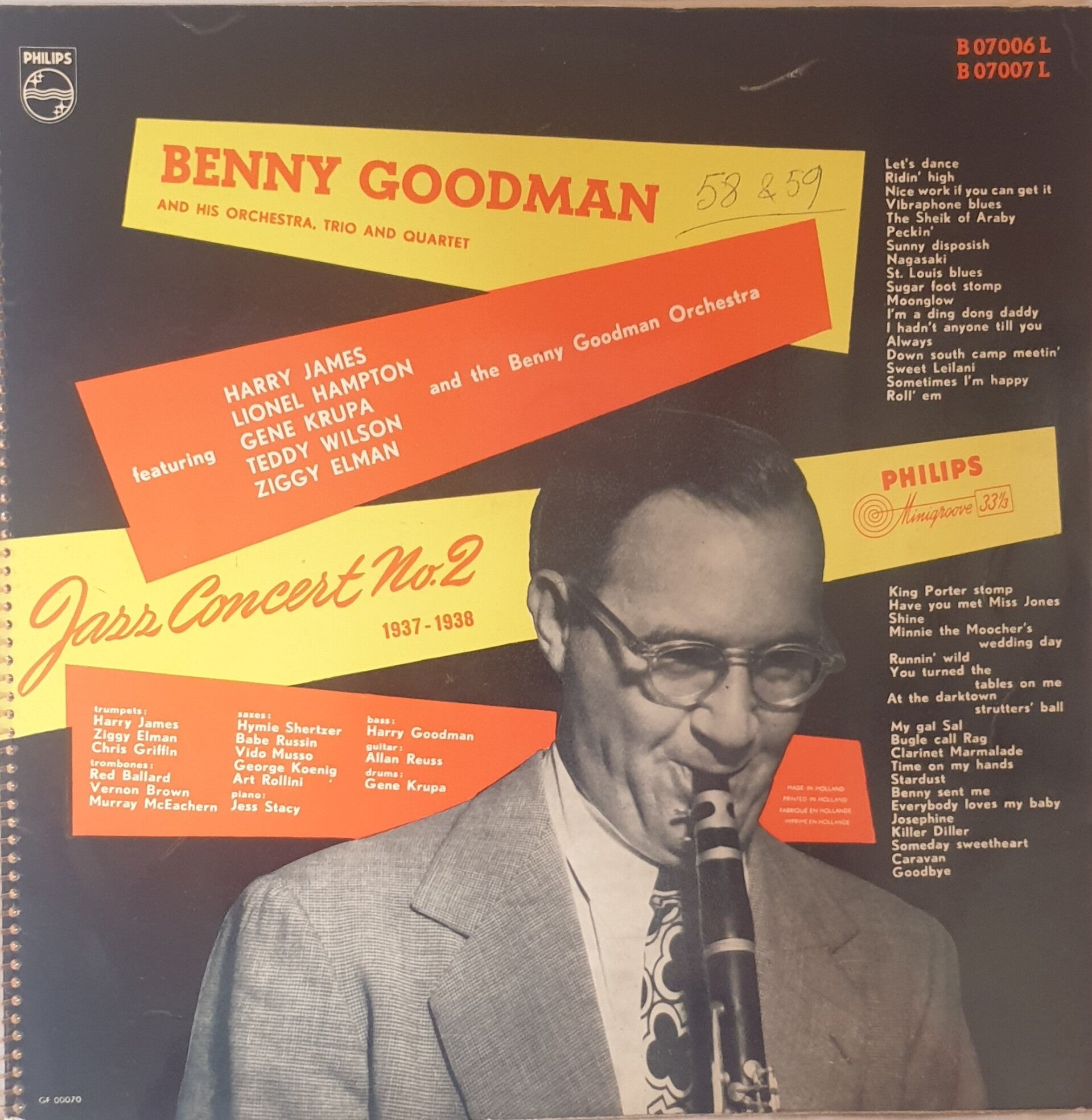 Benny Goodman - Jazz  concert no. 2   1937-1938  2 LP
