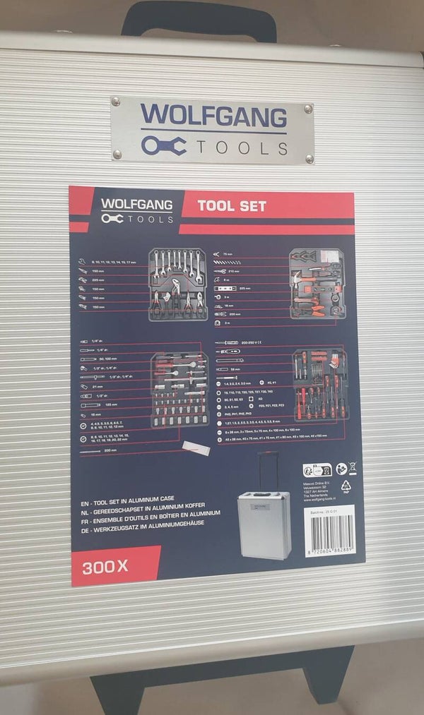 Wolfgang Gereedschapskoffer 300-delig met kabelbinders