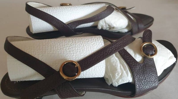 Moda di Fausto leren sandalen