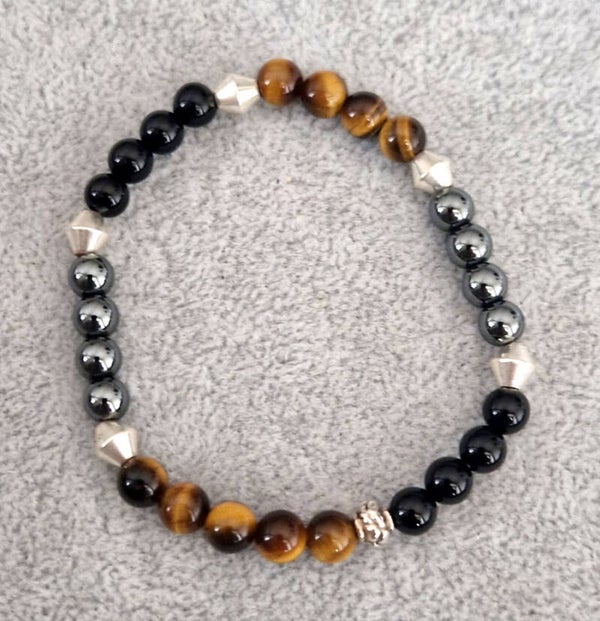 Oeil de Tigre + Hematite + Onyx