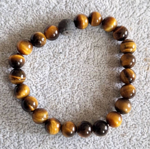 Oeil de Tigre + lune en Obsidienne