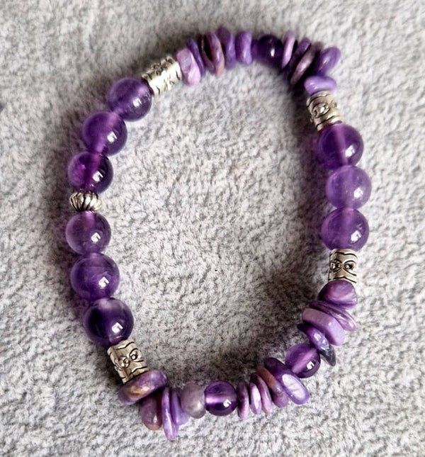 Amethyste + Charoite