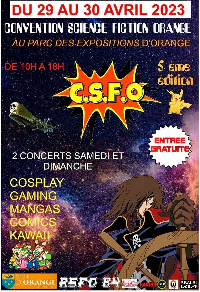 Affiche Convention Science-Fiction d'Orange  organisée par l'ASFO 84 Association de SF d'Orange 