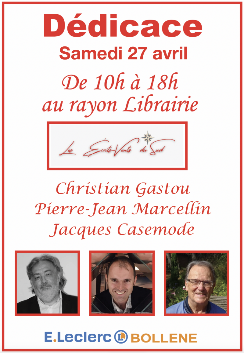 Affiche dédicace Leclerc Bollène 