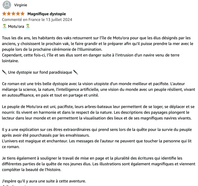 chronique littéraire roma motu'ora