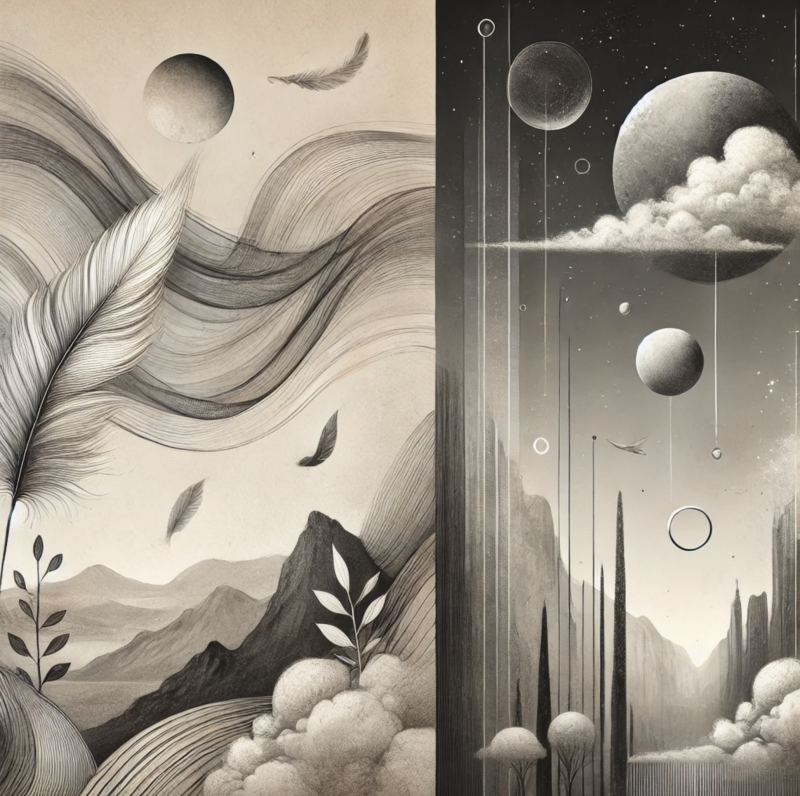 3/4 L’évasion et la contemplation : Une esthétique commune Lire un poème, c’est souvent se laisser emporter dans un voyage sensoriel ou onirique. La poésie cherche à suspendre le temps, offrant une expérience méditative et contemplative. De la même manièr