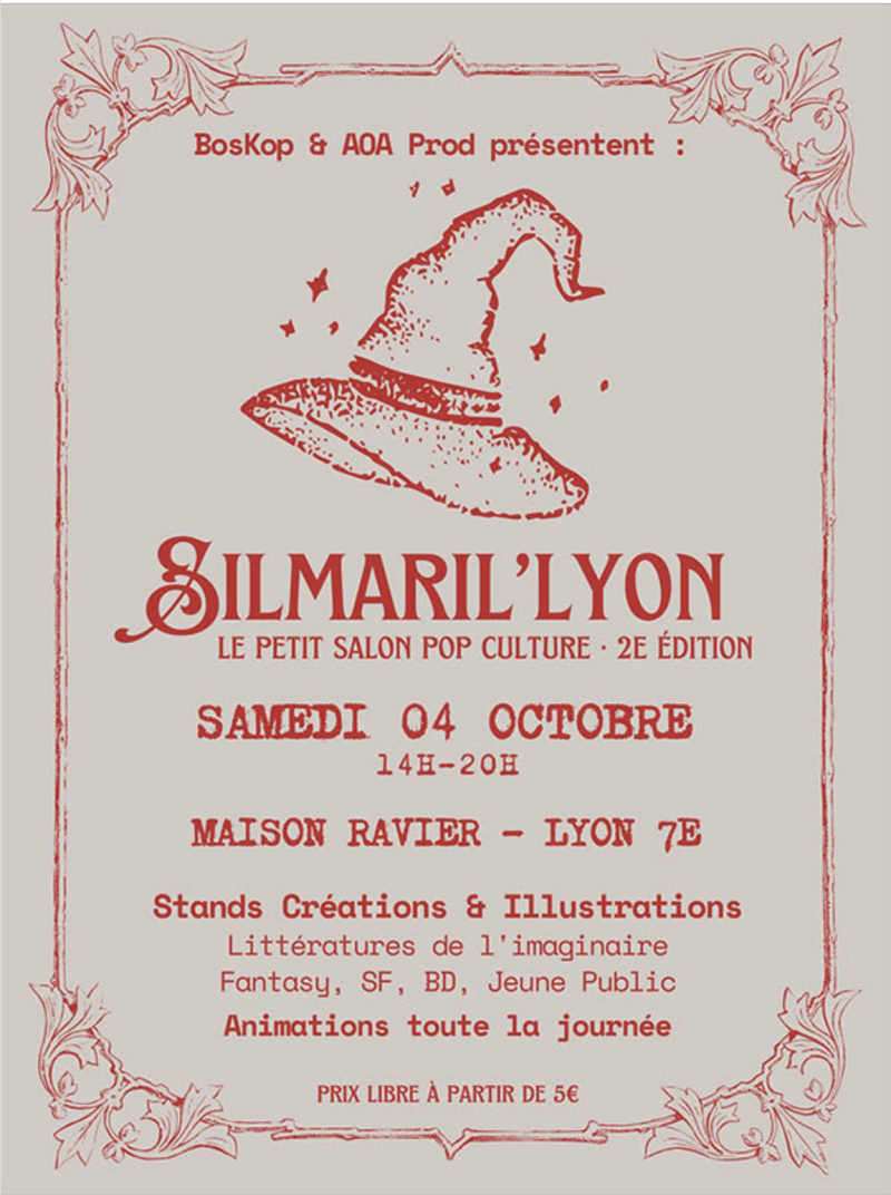 >Affiche salon pop culture Lyon Silmaril'lyon