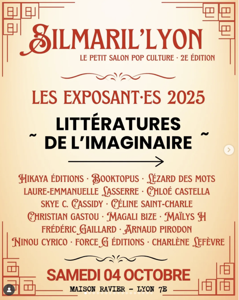 Affiche salon pop culture Lyon Silmaril'lyon