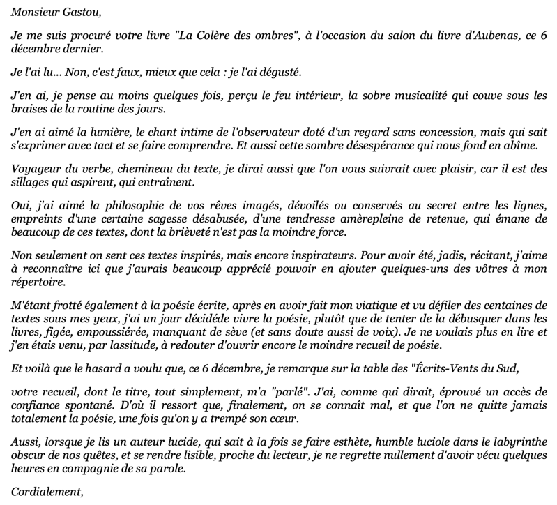 Avis la colère des ombres 