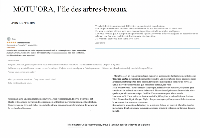 Motu'ora Présentation roman Fantasy Science Fiction, avis  lecteurs