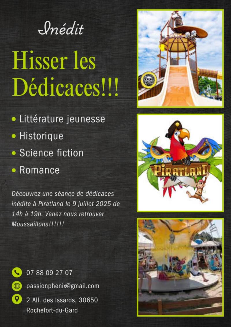 Affiche dédicaces roman Piratland 