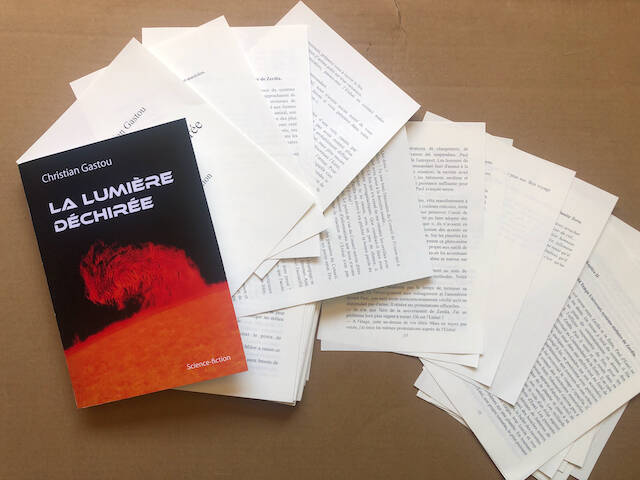 BAT du roman de SF La lumière déchirée - auteur Christian Gastou 