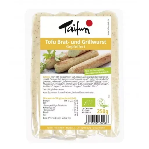 Tofu Brat- und Grillwurst - gepfeffert 6x250g