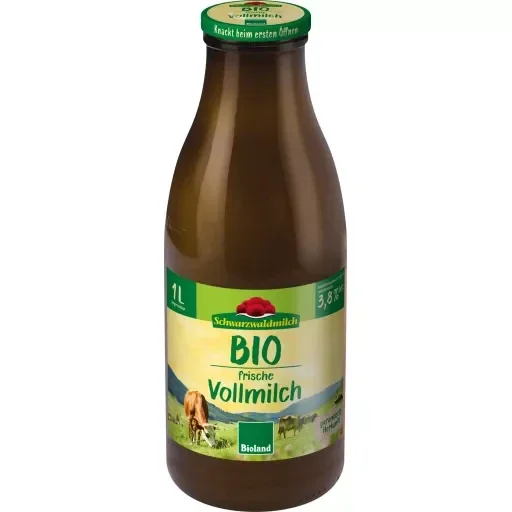 frische Vollmilch 3,8% 6x1l Flasche incl. 2,40 € Pfand