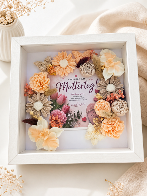 Bilderrahmen mit Wachsblumen