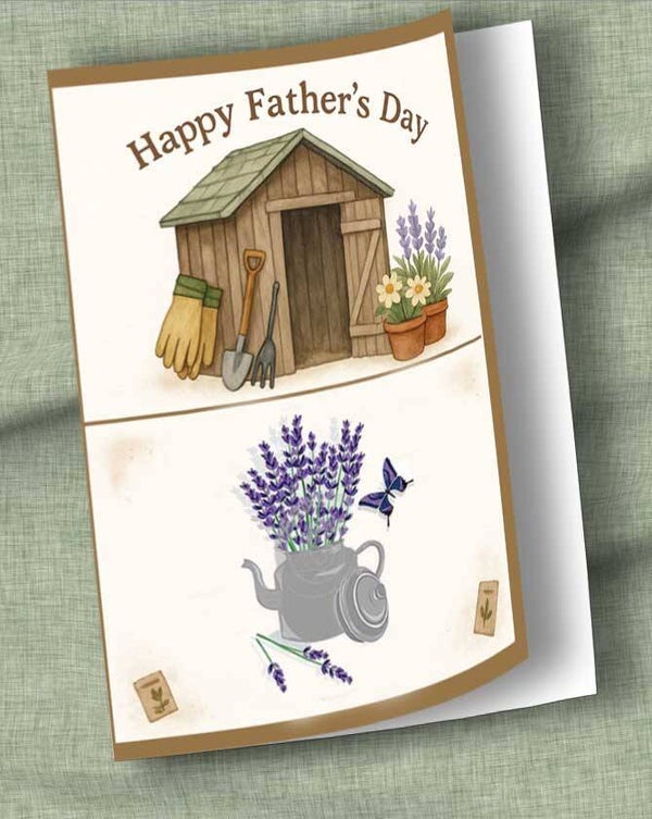Father's Day card, gardening, design "B"