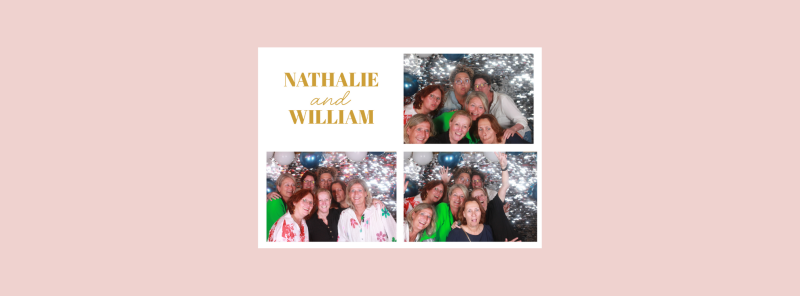 Voorbeeld van fotostrip lay-out van Click it photobooth voor event, bruiloft of feest