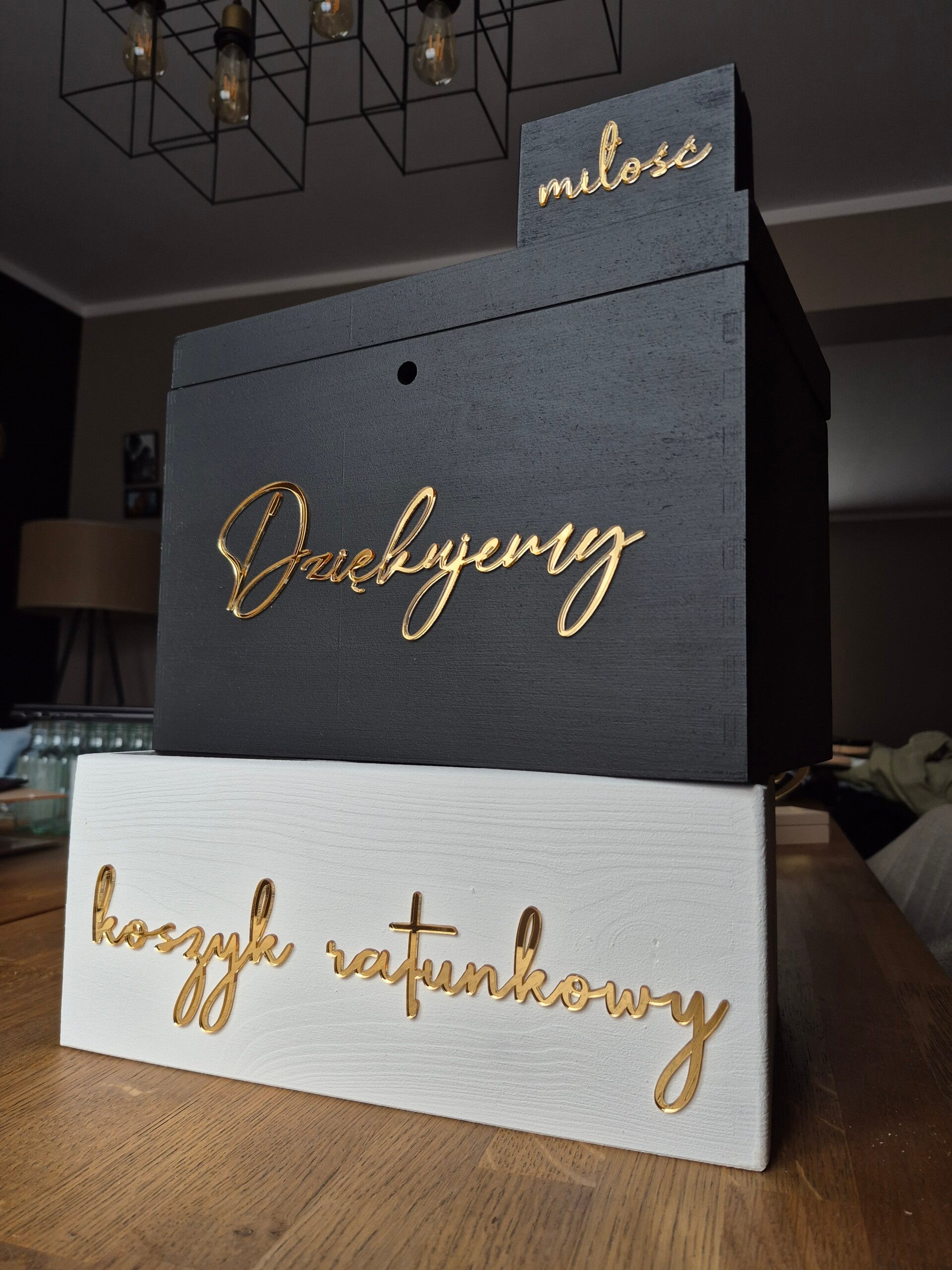 Skrzynia na koperty - Czarna