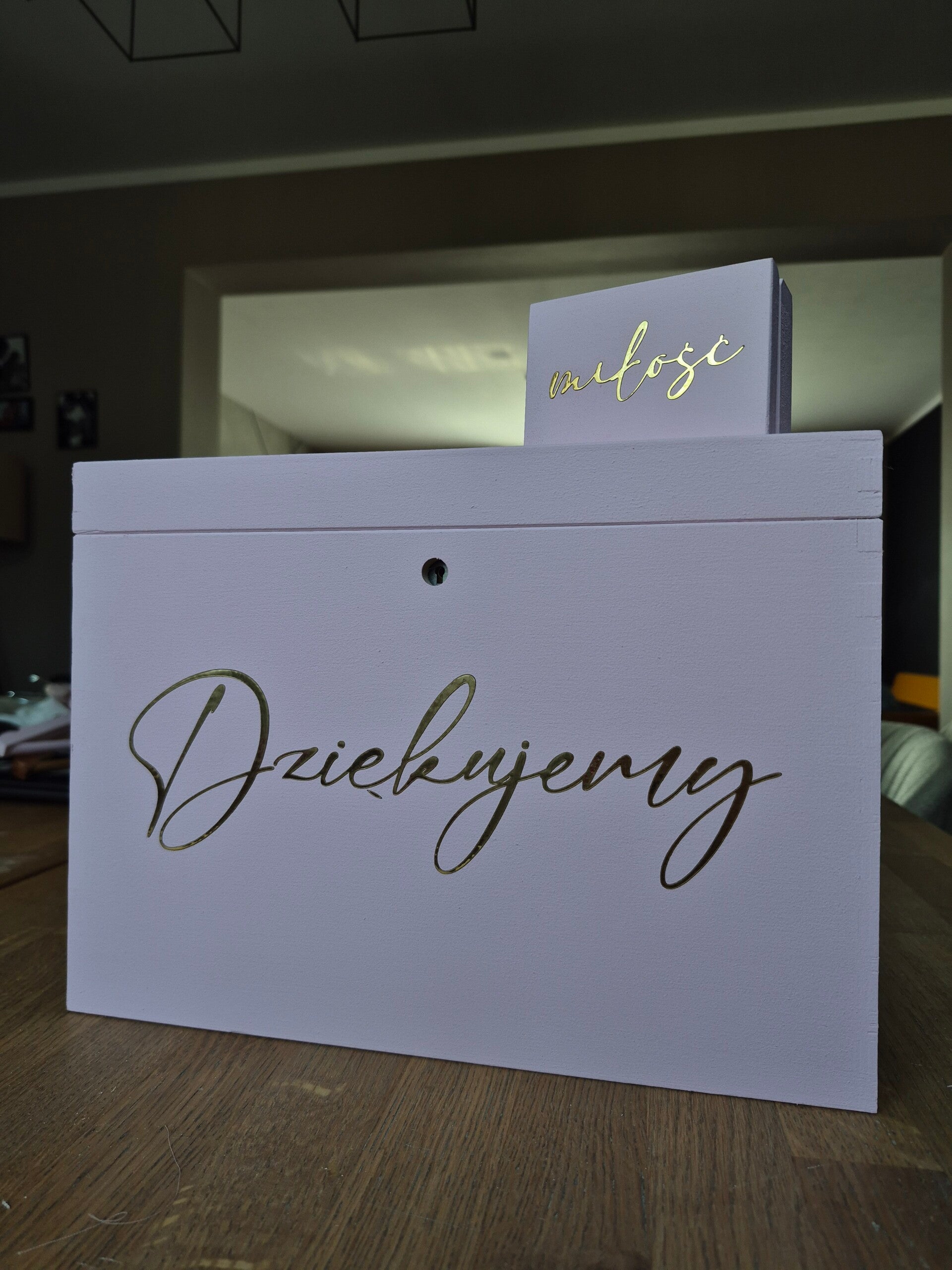 Skrzynia na koperty - Pudrowy Róż