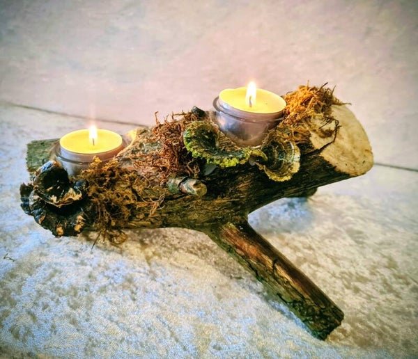 rustikaler Teelichthalter