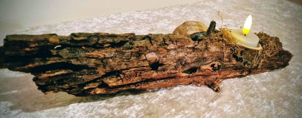 rustikaler Teelichthalter