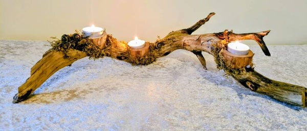 rustikaler Teelichthalter