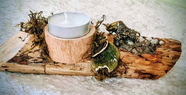 rustikaler Teelichthalter