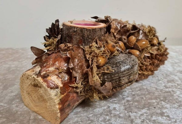 rustikaler Teelichthalter