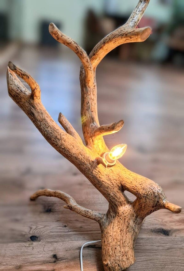Lampe aus Holz